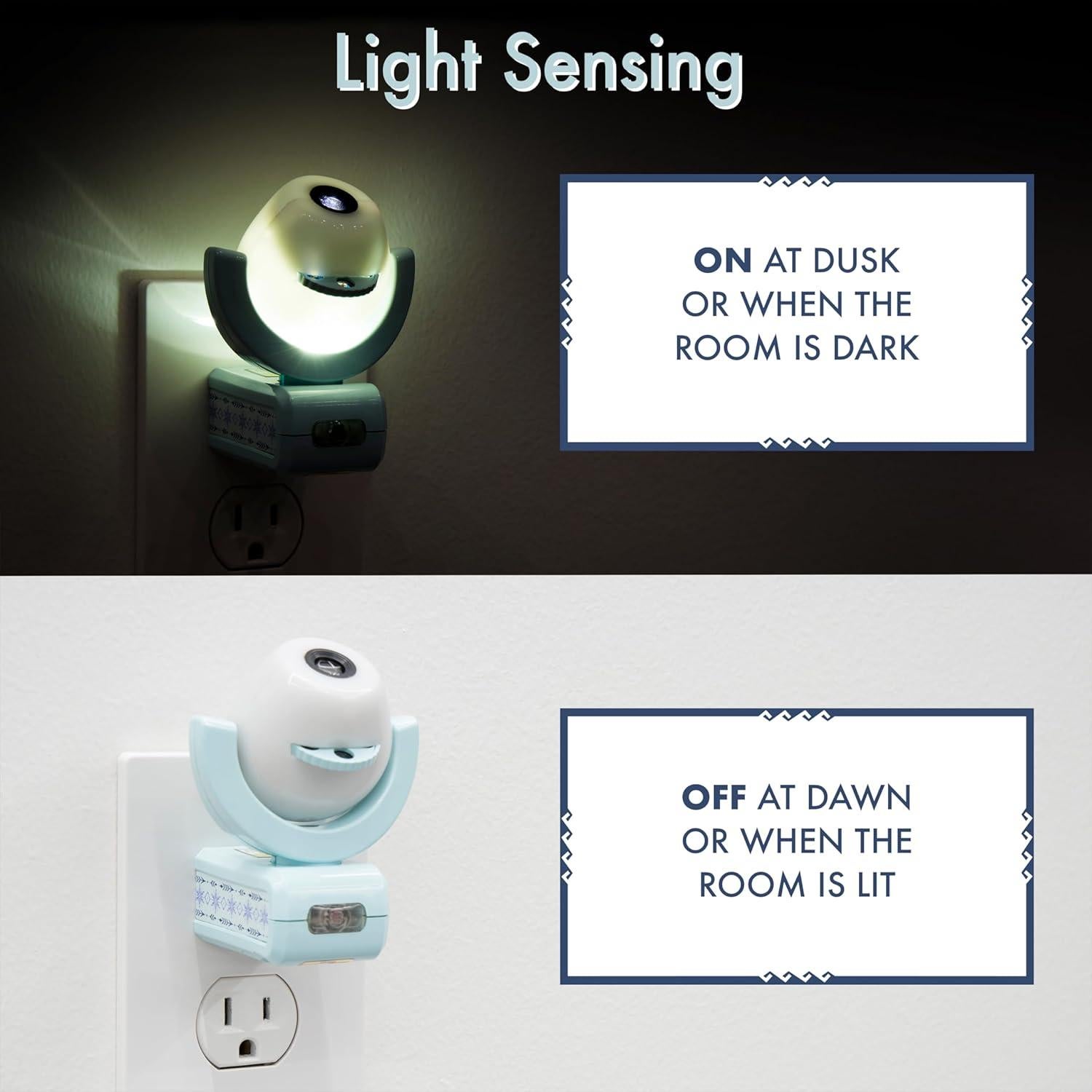 Luz Nocturna LED Projectables Frozen II 6 Imágenes Azul