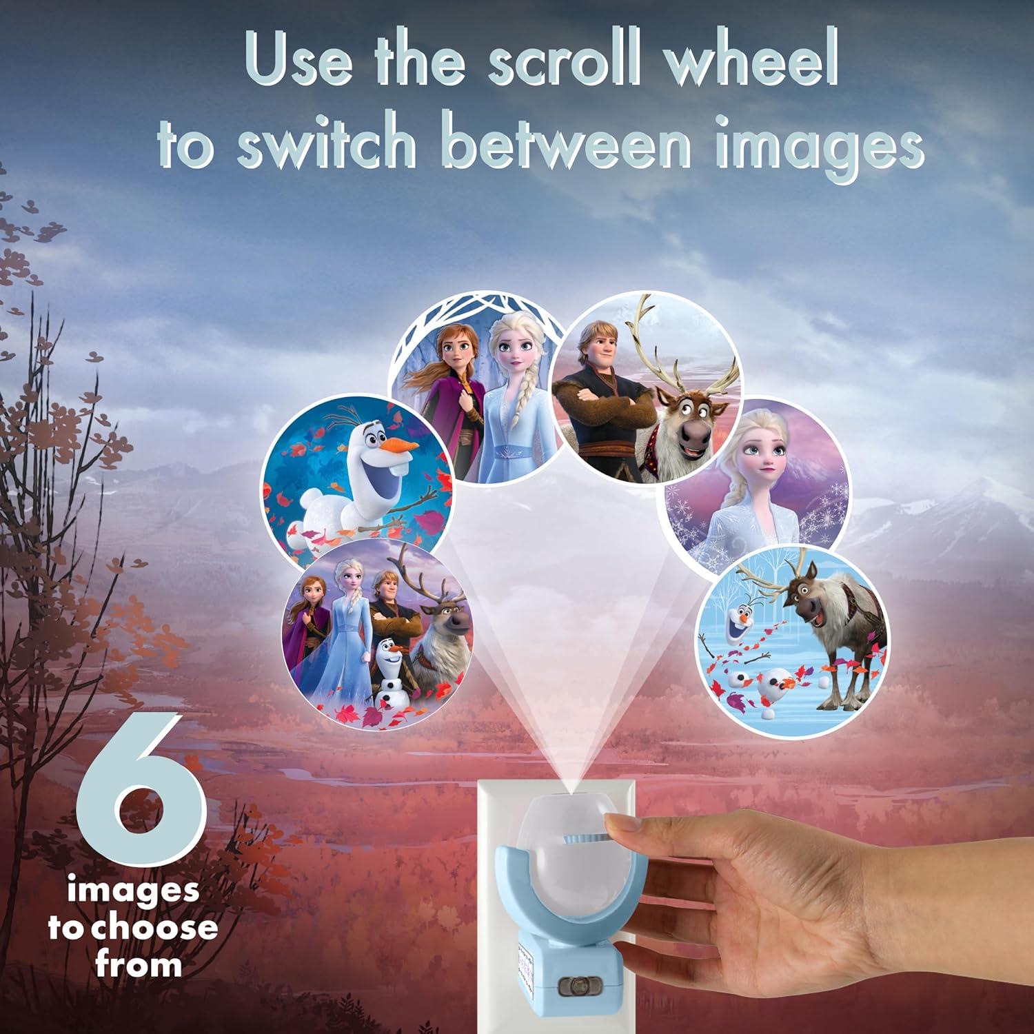 Luz Nocturna LED Projectables Frozen II 6 Imágenes Azul