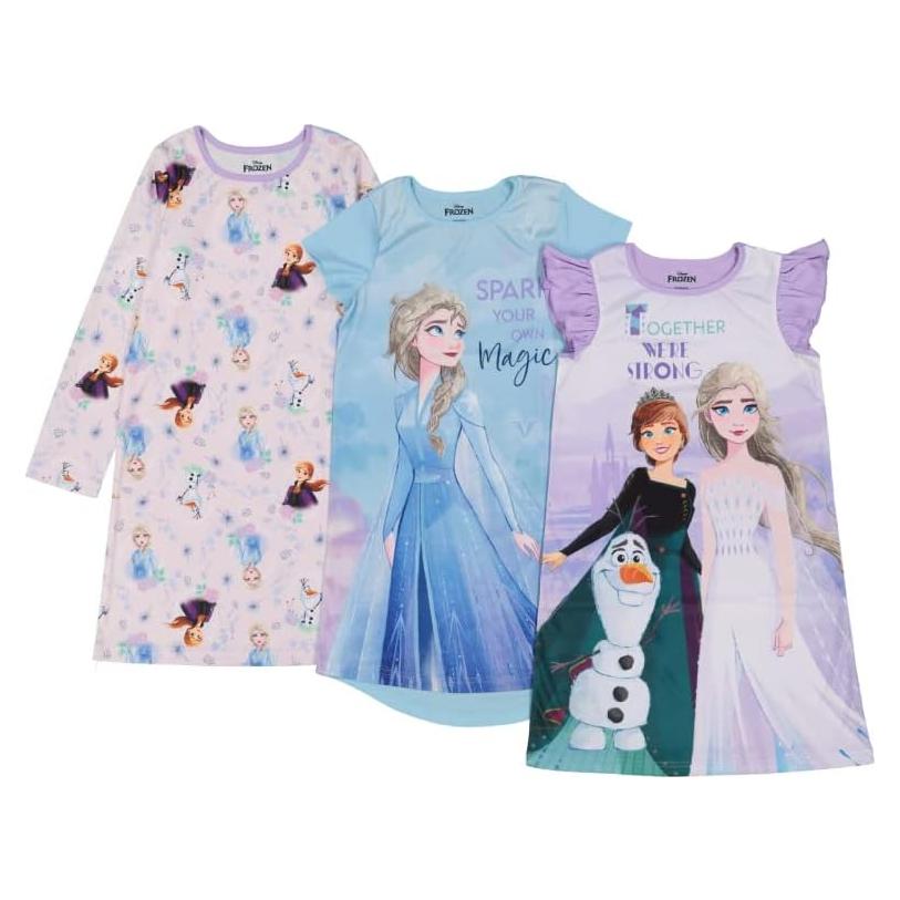 Pijamas de Noche Disney para Niñas - 3 Piezas Talla 4