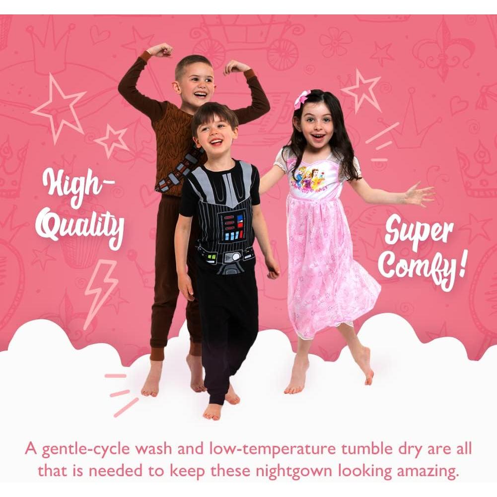 Pijamas de Noche Disney para Niñas - 3 Piezas Talla 4