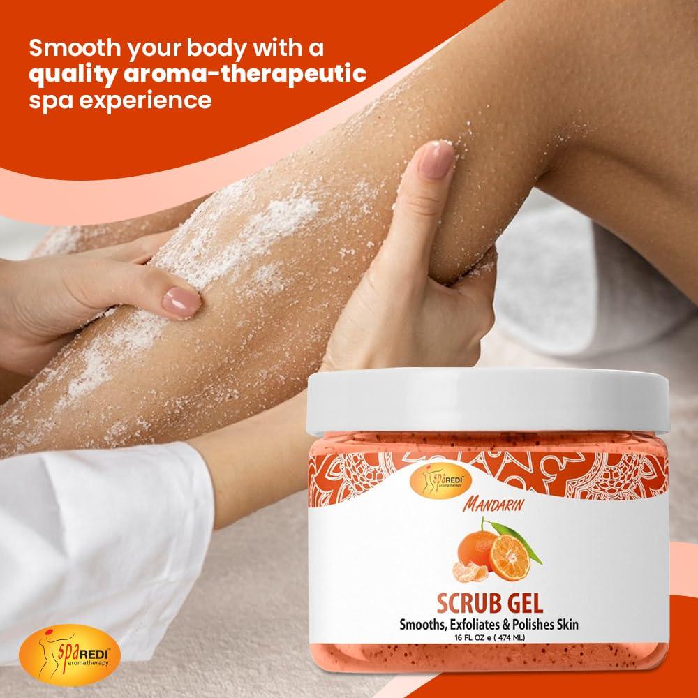 Gel Exfoliante de Pómez SPA REDI 453.6 g Mandarina Ácido Hialurónico