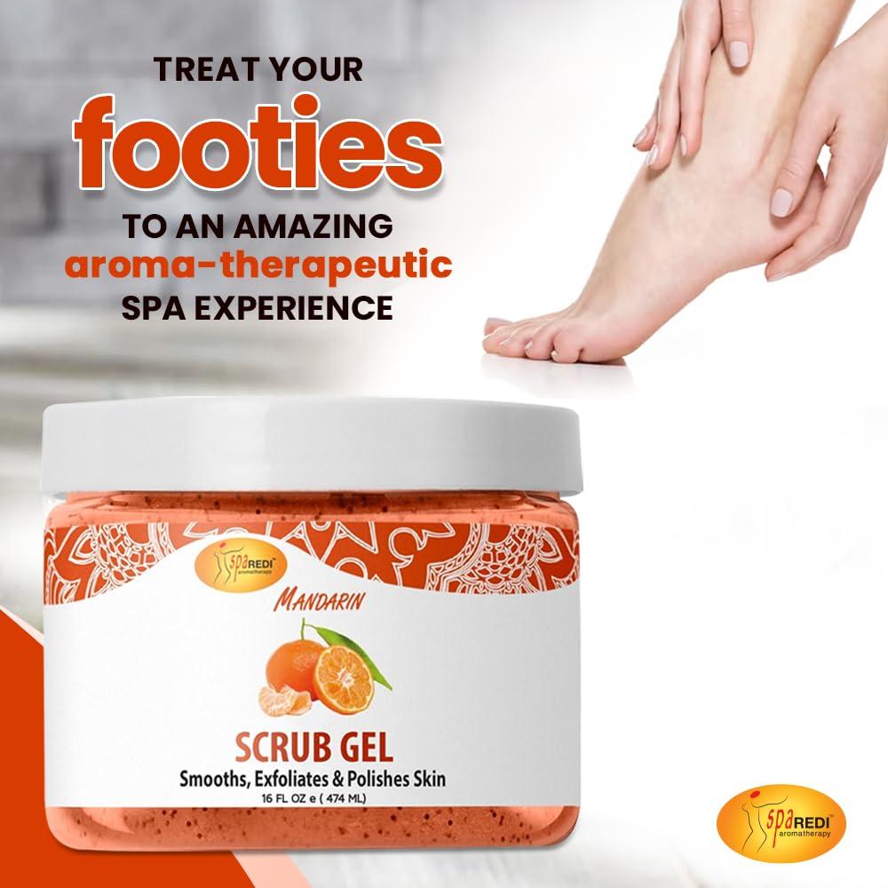 Gel Exfoliante de Pómez SPA REDI 453.6 g Mandarina Ácido Hialurónico