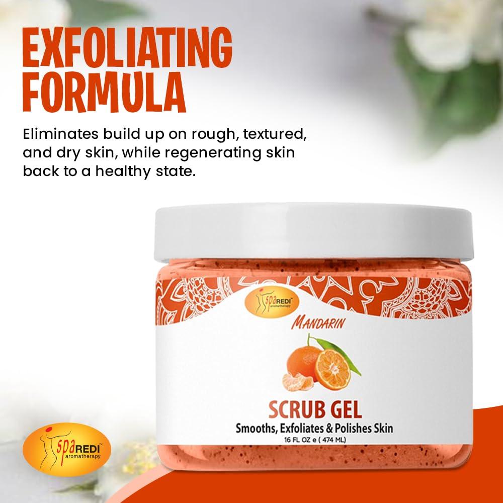 Gel Exfoliante de Pómez SPA REDI 453.6 g Mandarina Ácido Hialurónico