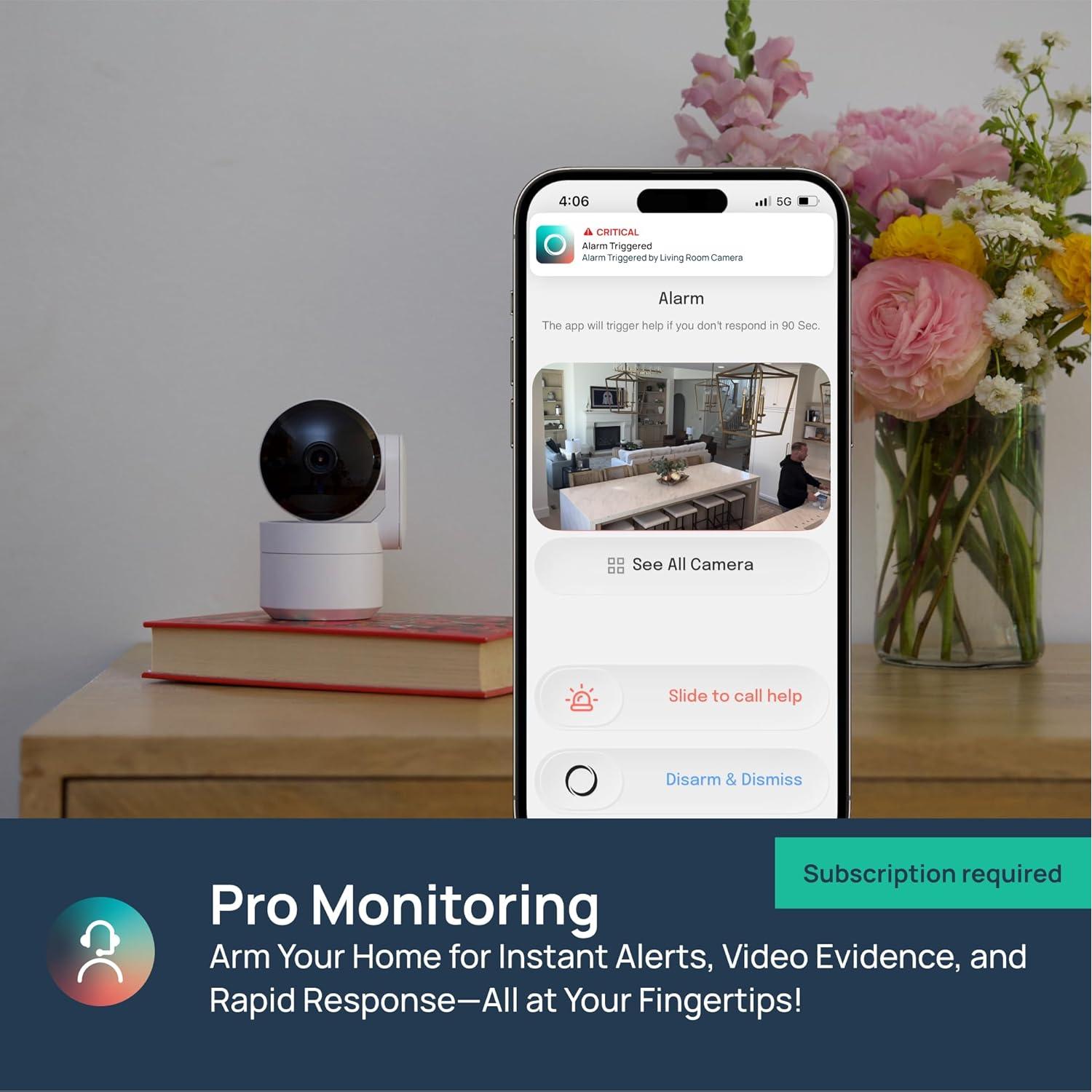 Cámara de Seguridad Luna Home Eye 360° AI Wi-Fi Negro