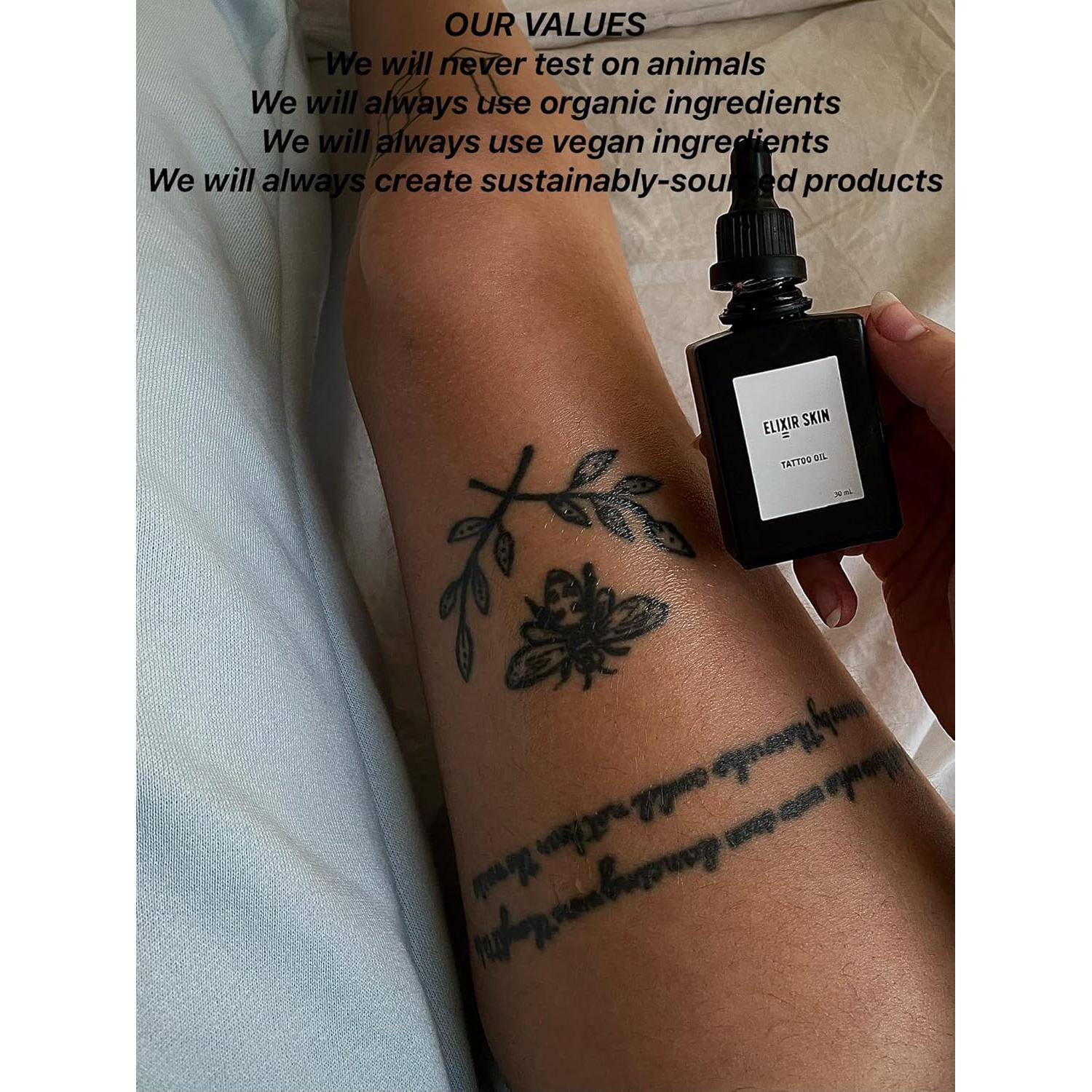 Aceite para Tatuajes Orgánico Elixir Skin 100ml - Hidratante Vegano