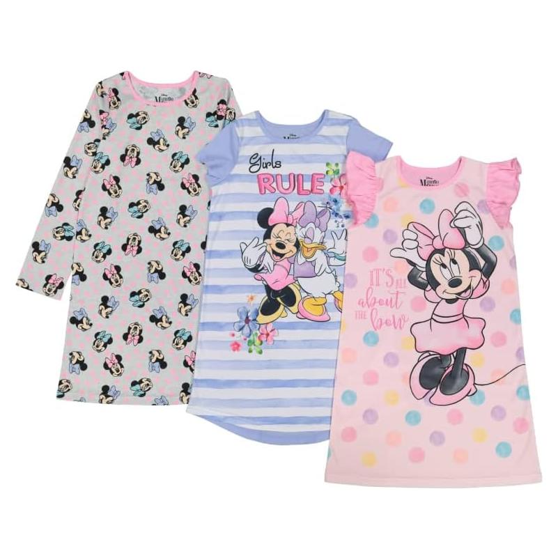 Pijamas de Noche Disney para Niñas 3 Piezas Talla 2-8