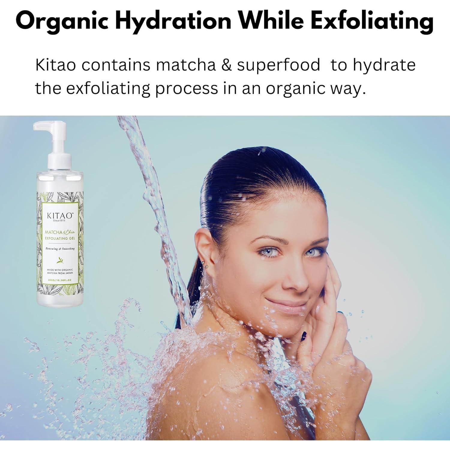 Exfoliante Corporal y Facial KITAO con Matcha y Acai 313 ml