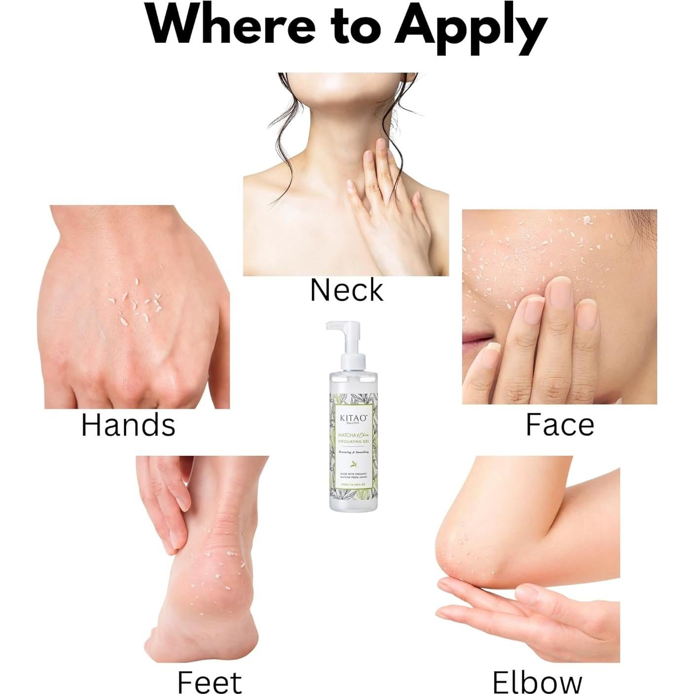 Exfoliante Corporal y Facial KITAO con Matcha y Acai 313 ml