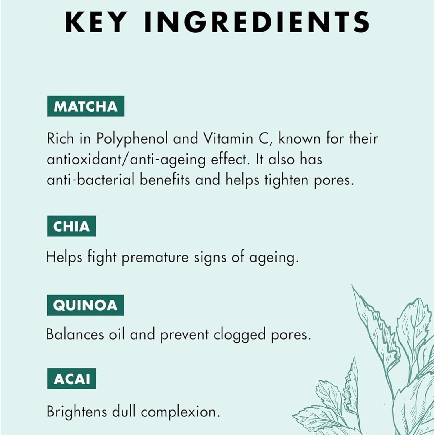 Exfoliante Corporal y Facial KITAO con Matcha y Acai 313 ml