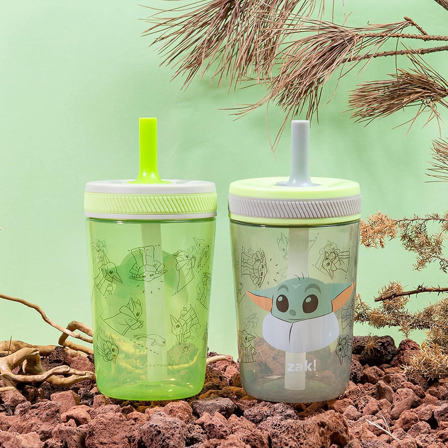 Vasos Baby Yoda Zak Designs 2-Pack 0.44L a Prueba de Fugas