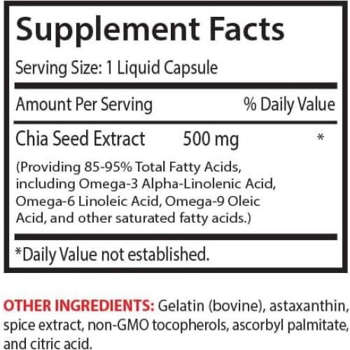 Extracto de Aceite de Semilla de Chía 3 Botellas 180 Cápsulas
