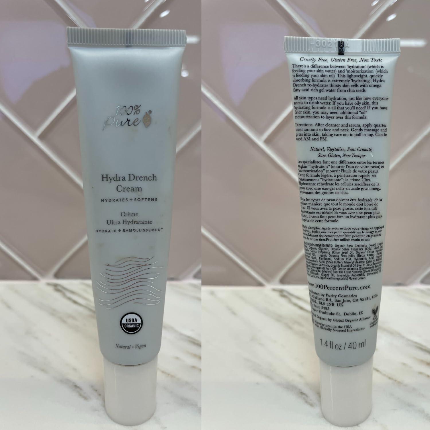 Crema Hidratante Facial 100% PURO Hydra Drench 50g