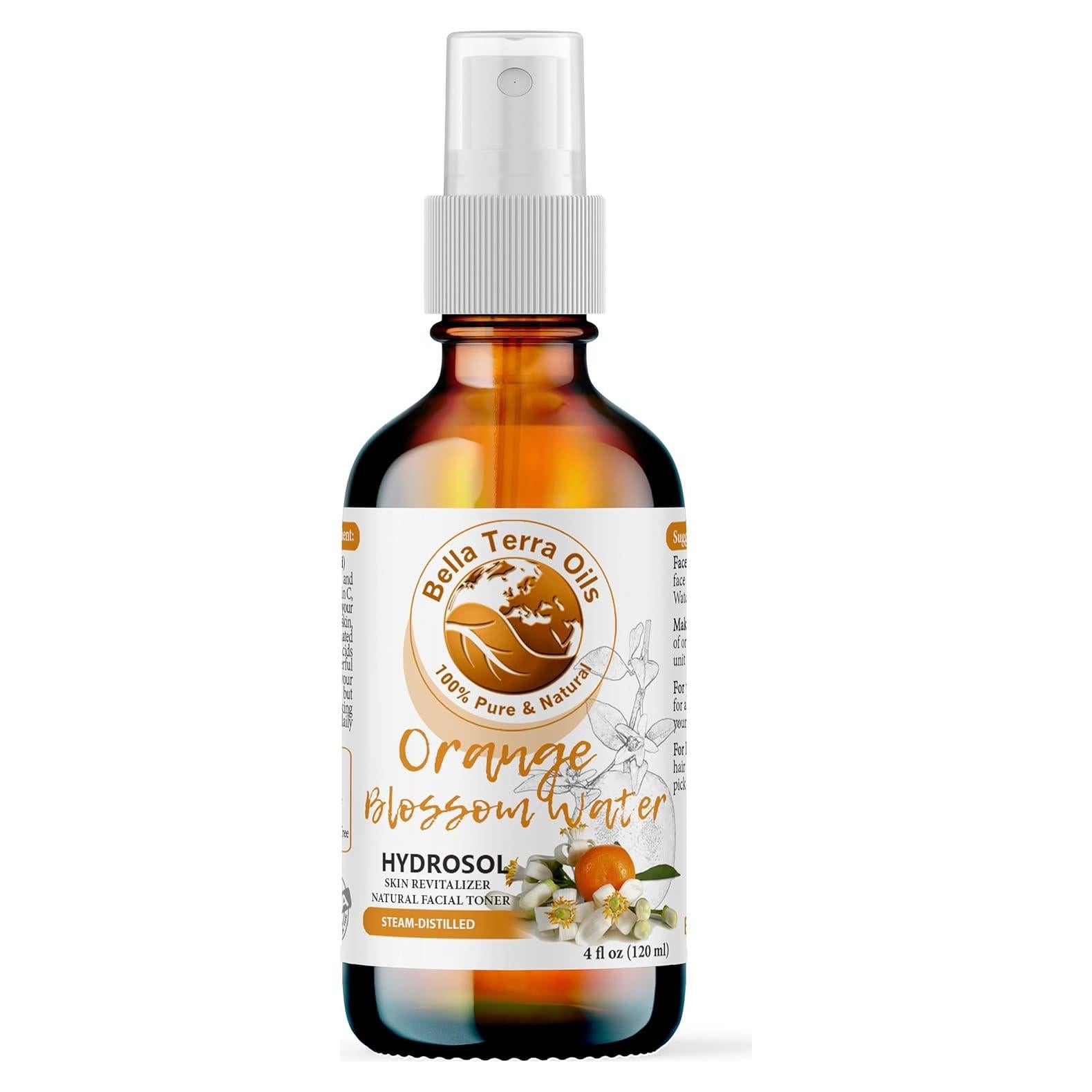 Agua de Neroli Orgánica Bella Terra 118ml - Hidrosol Refrescante