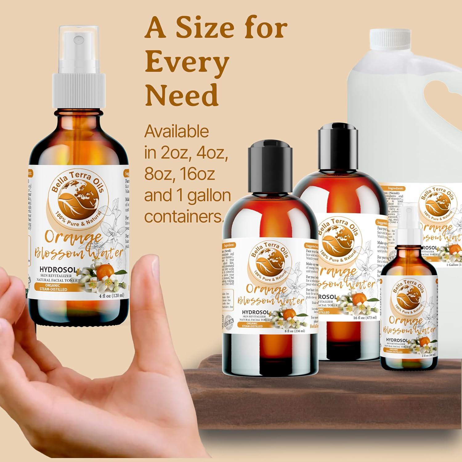 Agua de Neroli Orgánica Bella Terra 118ml - Hidrosol Refrescante