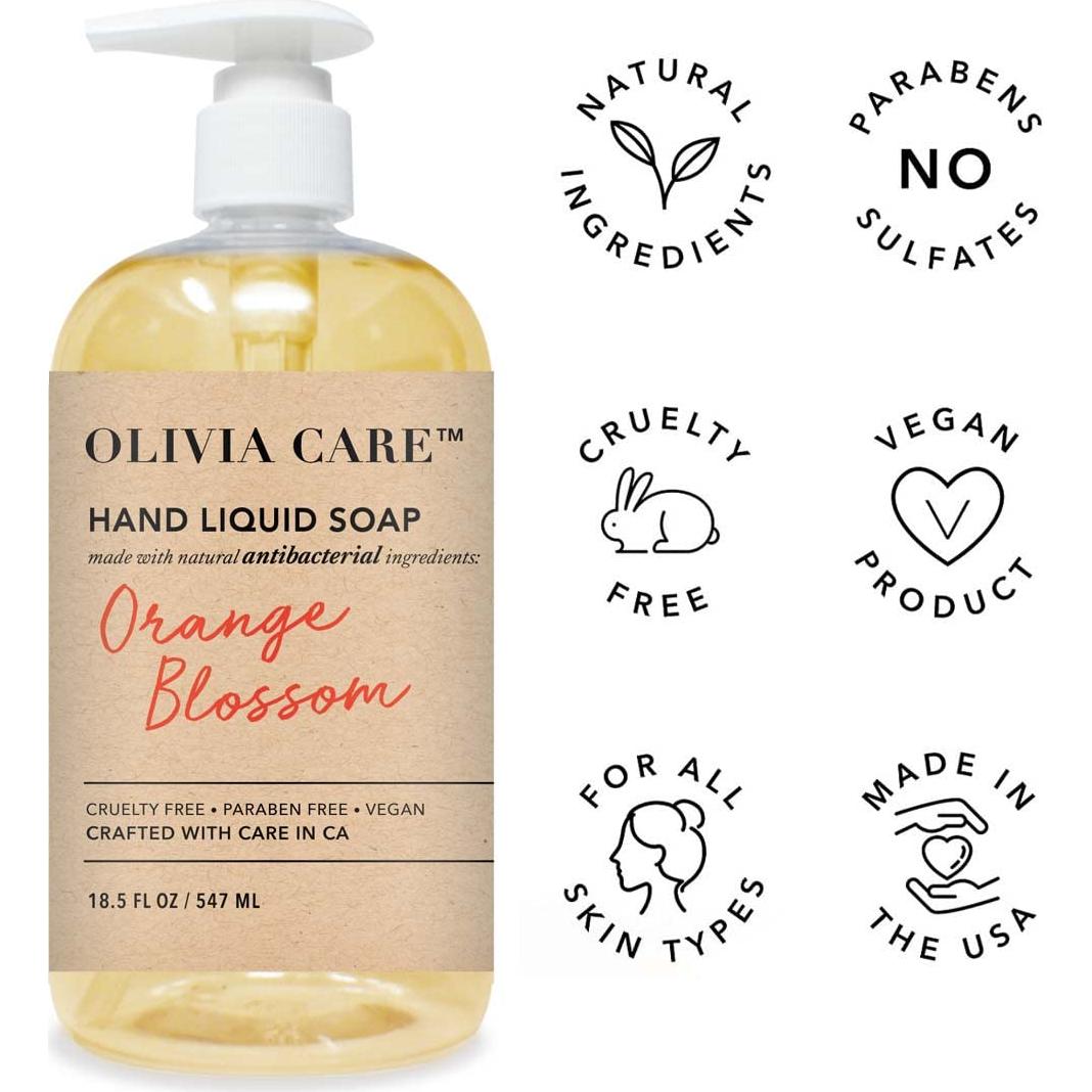 Jabón Antibacteriano Líquido Olivia Care 549 ml - Salvia y Árbol de Té