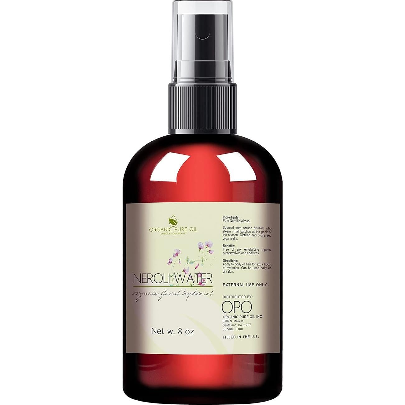 Agua Hidrosol de Neroli 240 ml Organic Pure Oil - Tónico Facial