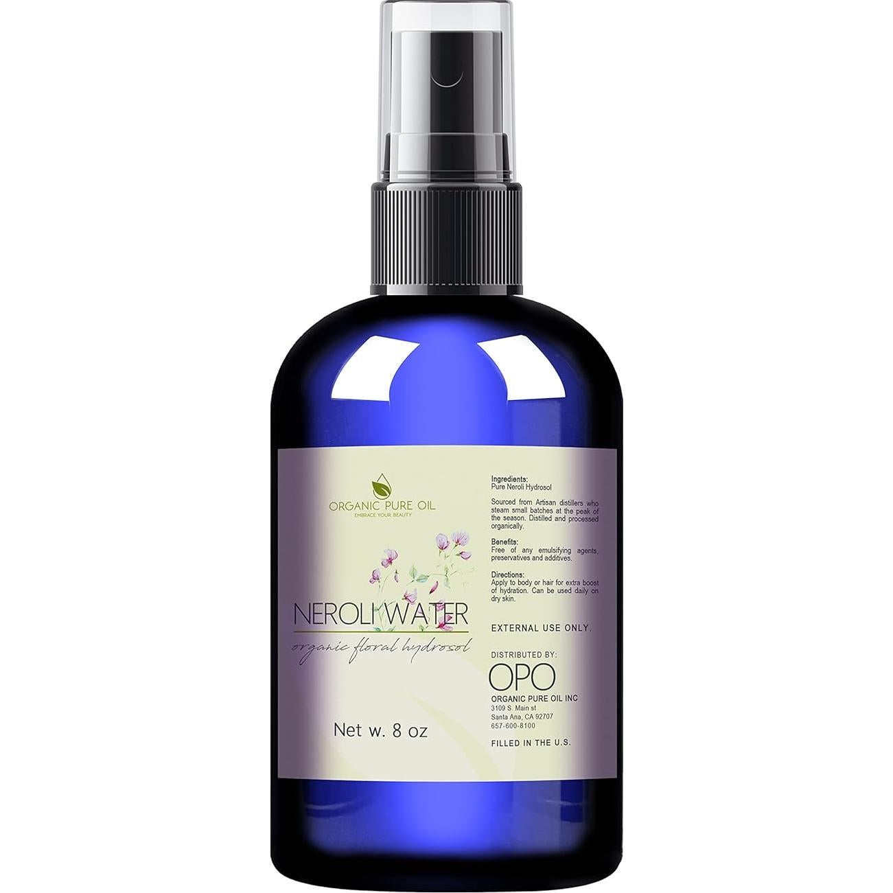 Agua Hidrosol de Neroli 240 ml Organic Pure Oil - Tónico Facial