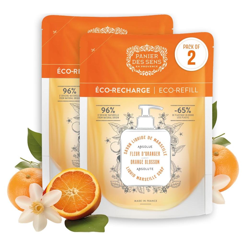 Recarga Jabón de Manos Espumoso Panier des Sens 1000 ml - Flor de Naranjo