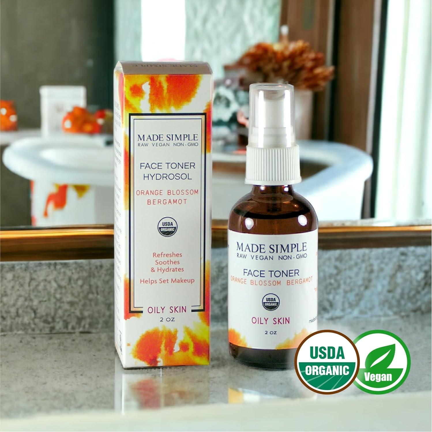 Tónico Facial Orgánico Cuidado de la Piel Hecho Simple 200ml - Piel Grasa