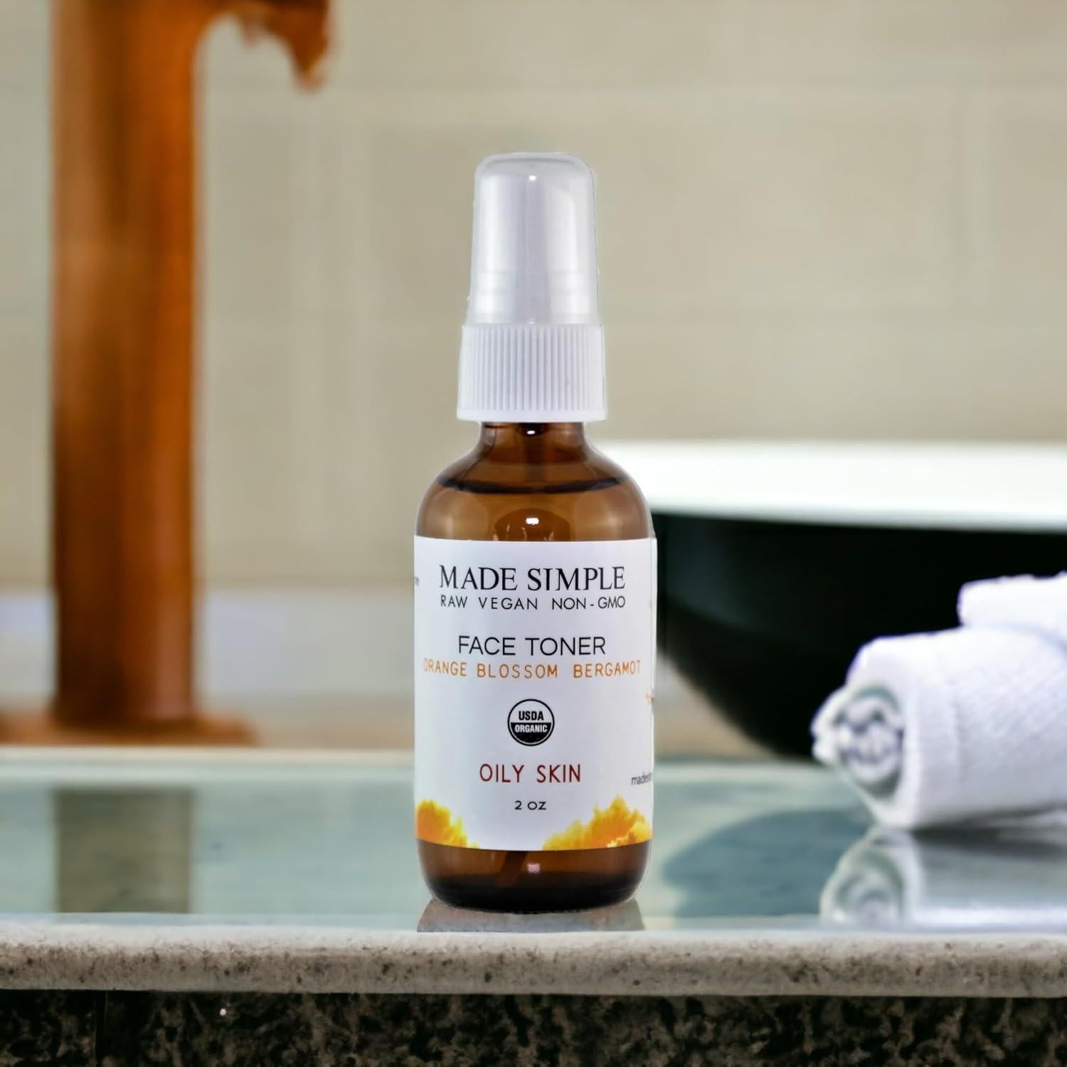 Tónico Facial Orgánico Cuidado de la Piel Hecho Simple 200ml - Piel Grasa