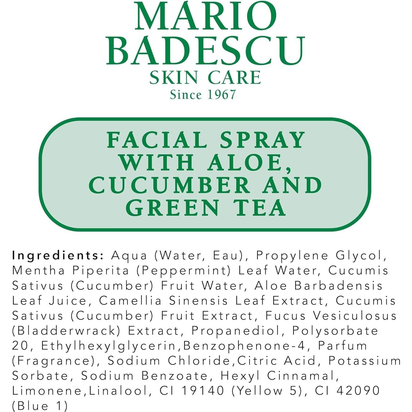 Spray Facial Hidratante Mario Badescu 2 Piezas Aloe y Té Verde