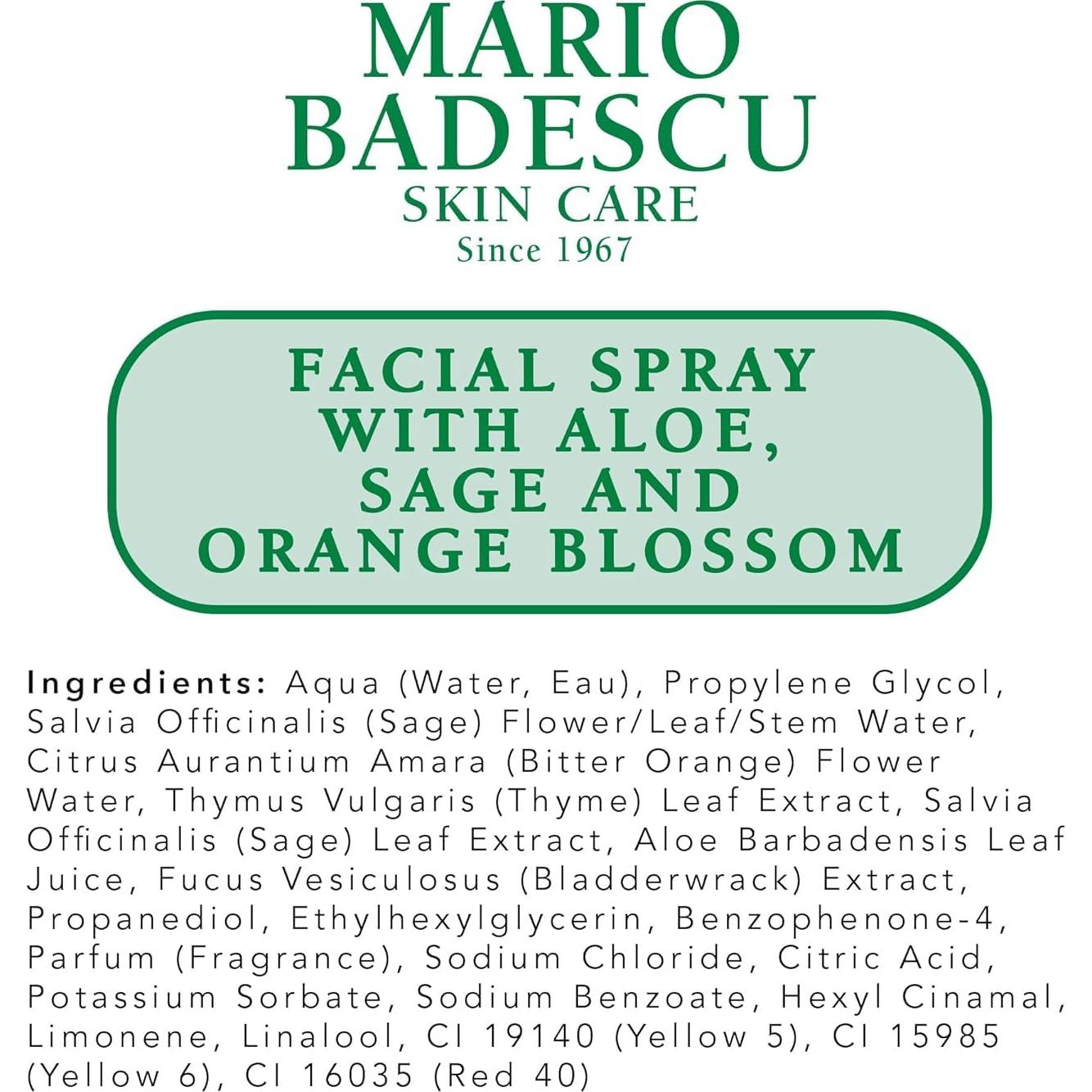 Spray Facial Hidratante Mario Badescu 2 Piezas Aloe y Té Verde