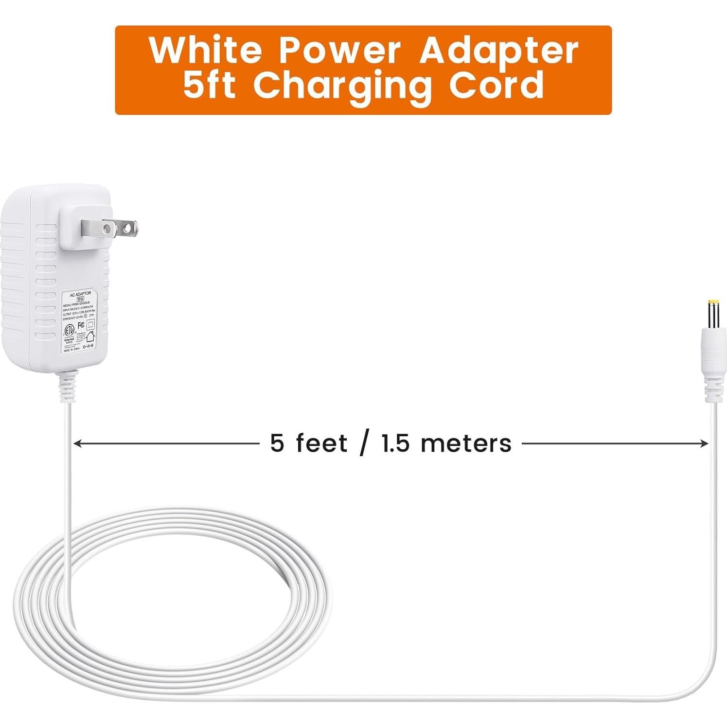 Paquete de 2 adaptadores 15W para Alexa Dot y Echo Pop