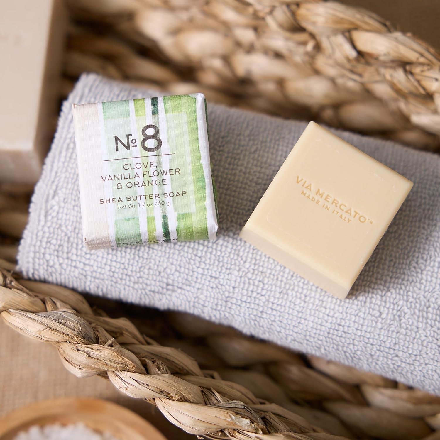 Jabón Italiano de Viaje Via Mercato 50g Clavo Vainilla Naranja