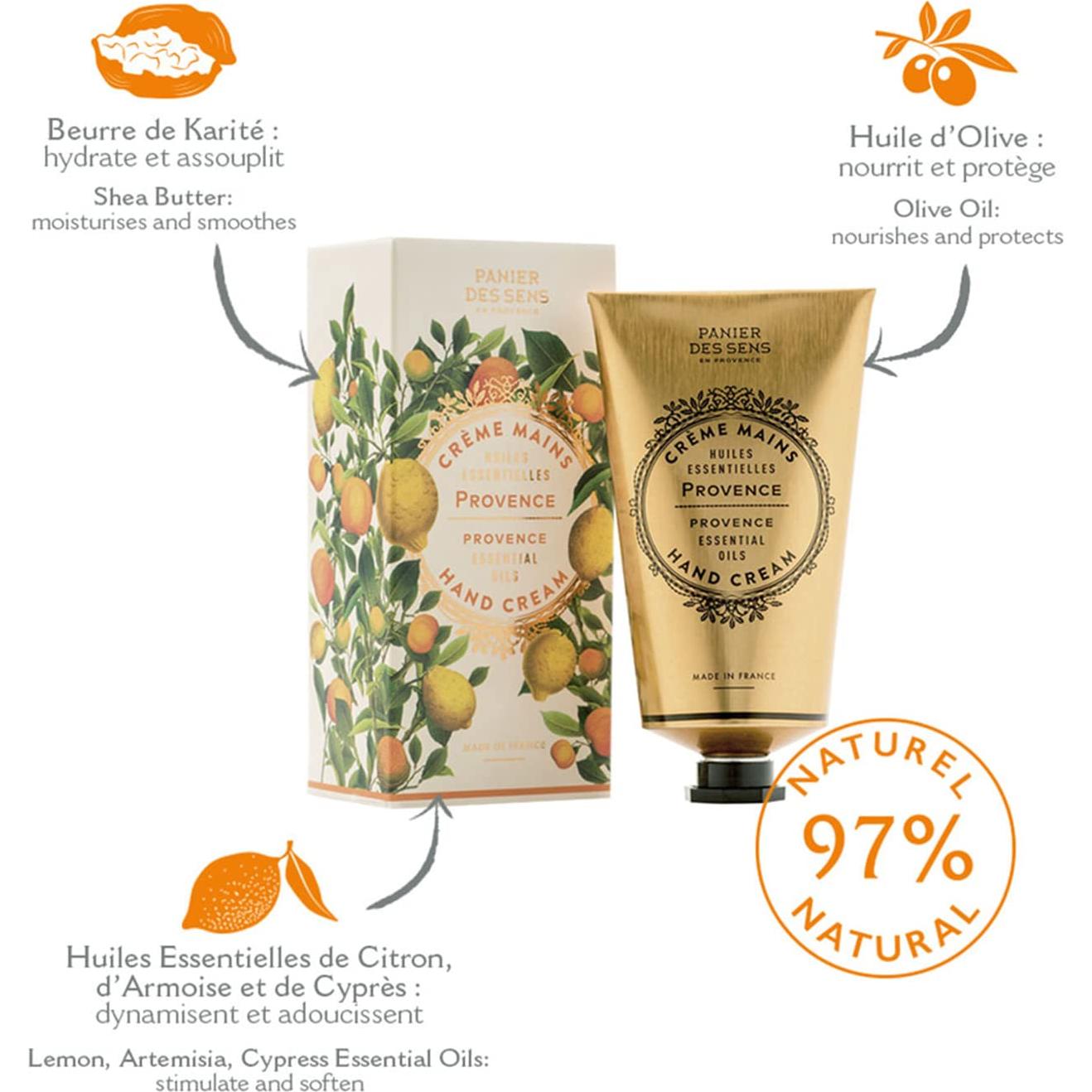 Crema de Manos Hidratante Provenza Lavanda Naranja 74.8ml