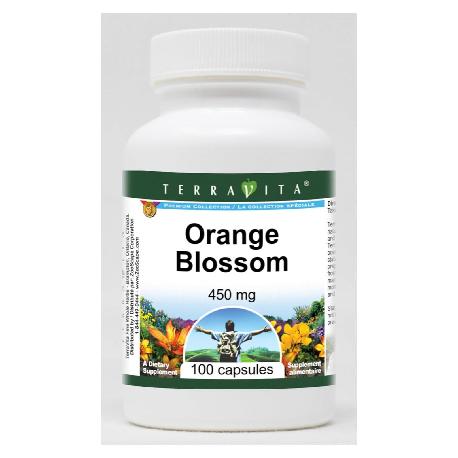 Flor de Naranjo 450 mg TerraVita 100 Cápsulas Sin Rellenos