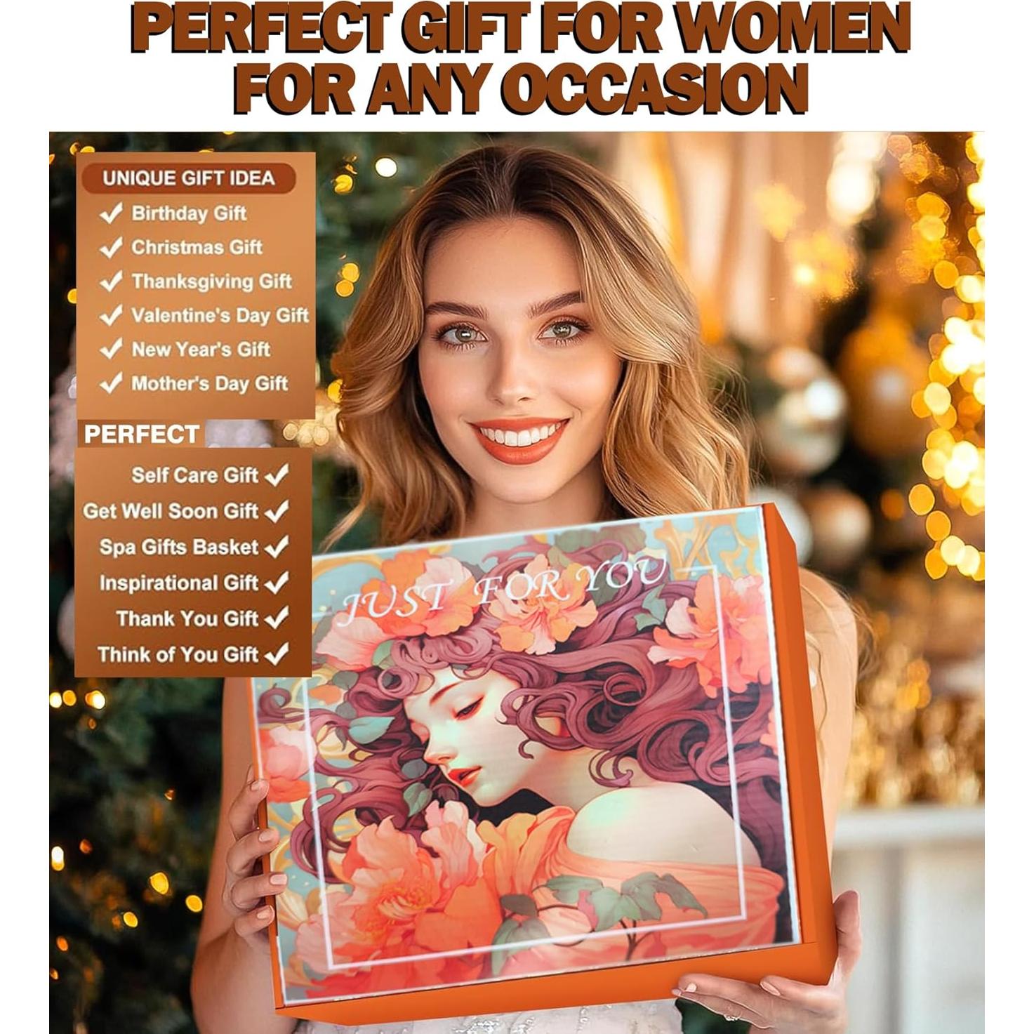 Set de Regalo de Cuidado Personal EOMEOH con Taza Naranja 7 Piezas