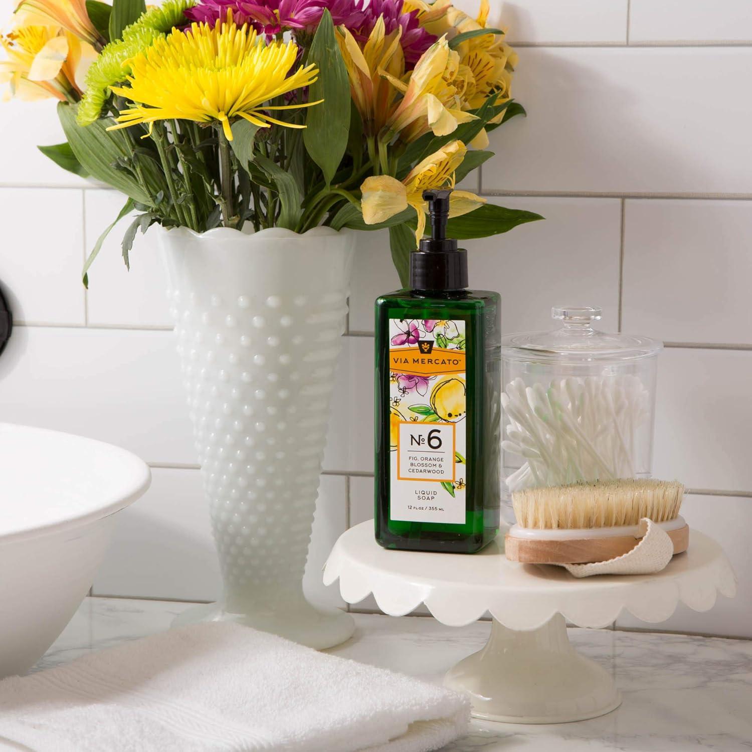 Jabón Líquido Via Mercato 355 ml - Higo, Flor de Naranjo, Cedro