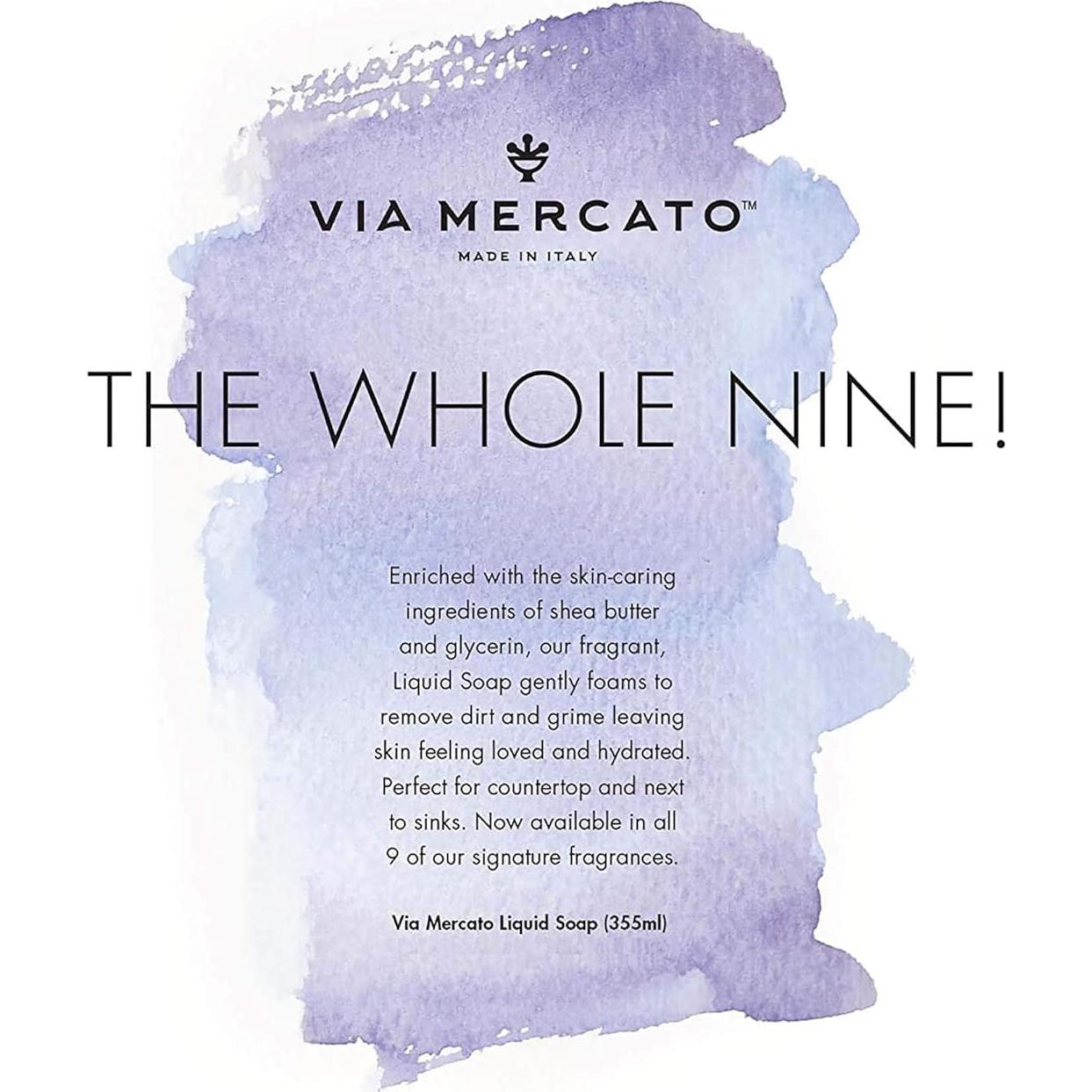 Jabón Líquido Via Mercato 355 ml - Higo, Flor de Naranjo, Cedro