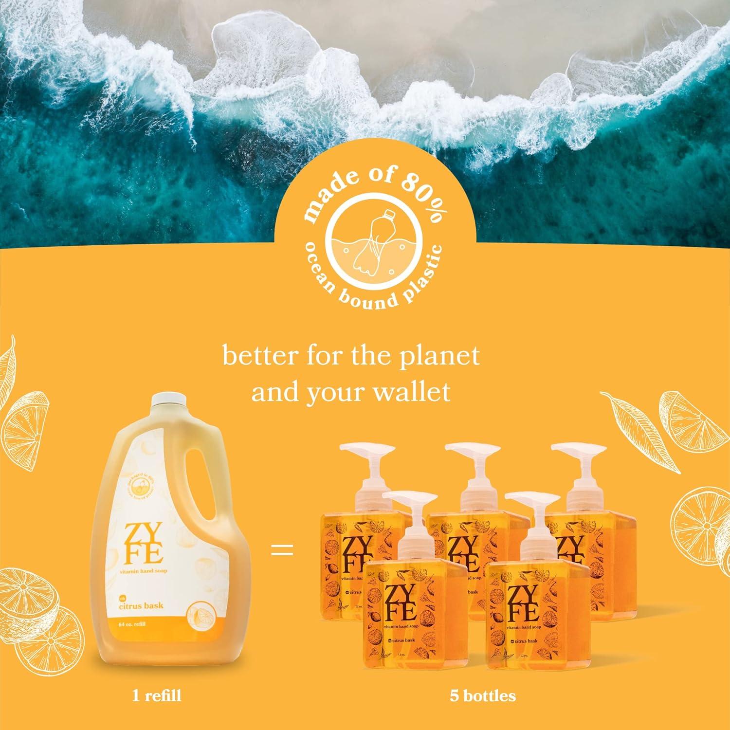 Jabón Líquido Hidratante ZYFE 1.81L Citrus Bask con Vitaminas