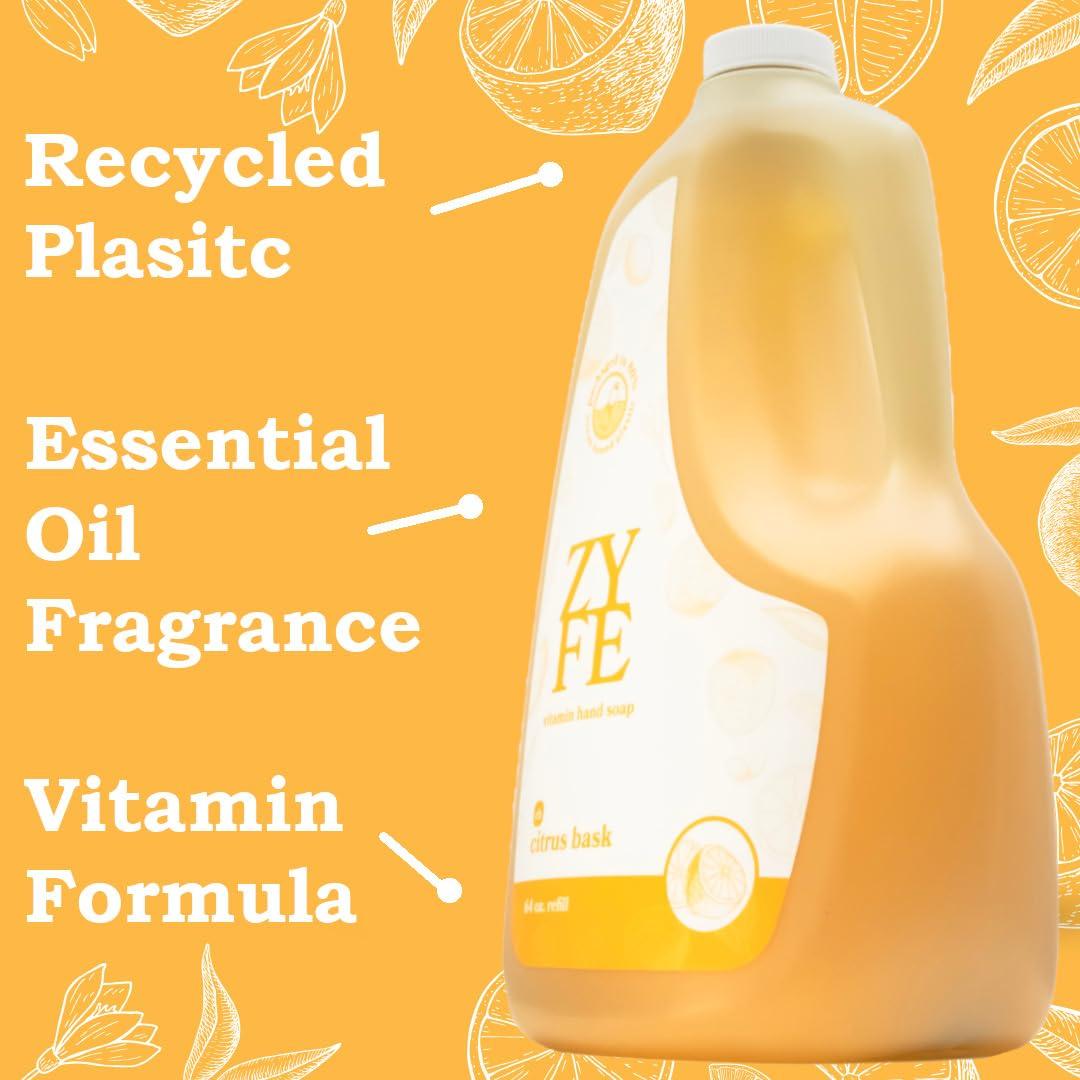 Jabón Líquido Hidratante ZYFE 1.81L Citrus Bask con Vitaminas