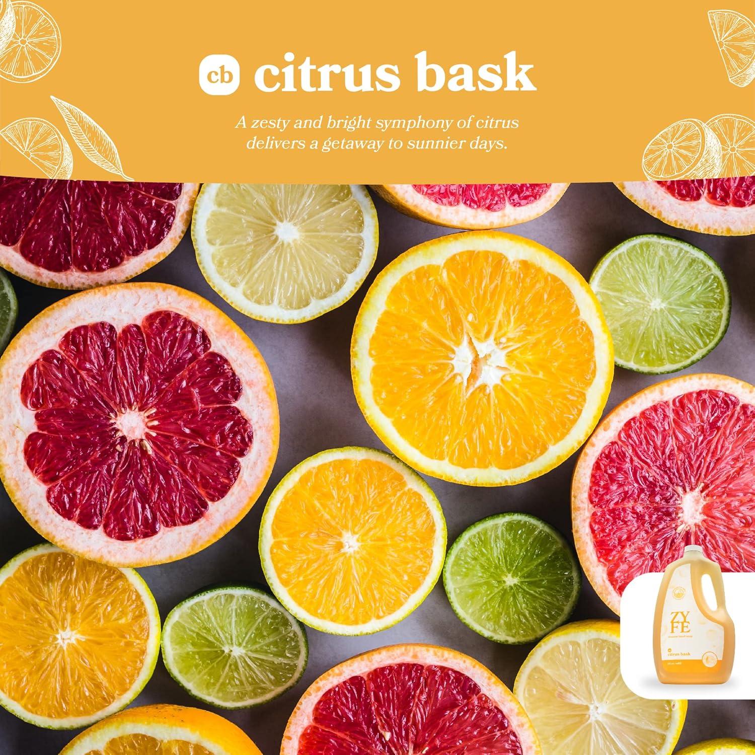 Jabón Líquido Hidratante ZYFE 1.81L Citrus Bask con Vitaminas