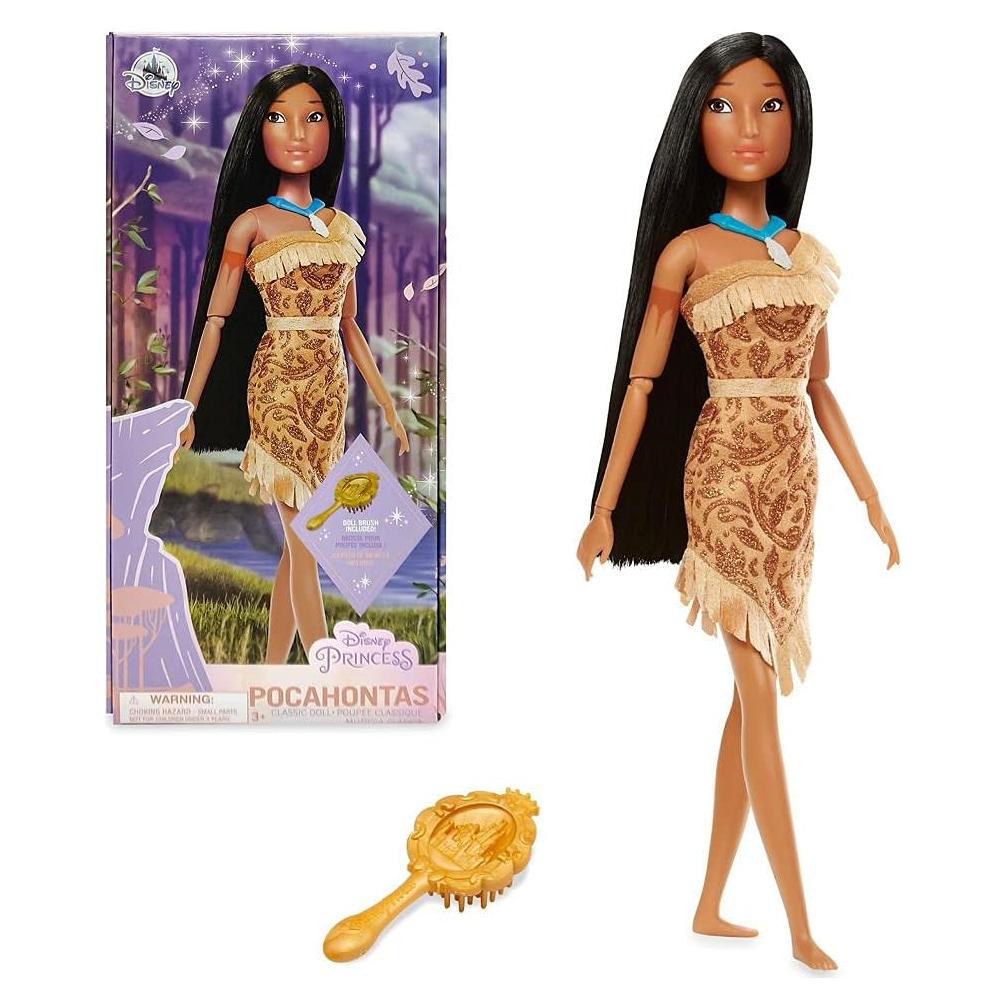 Muñeca Clásica Disney Pocahontas 28 cm con Cepillo y Accesorios