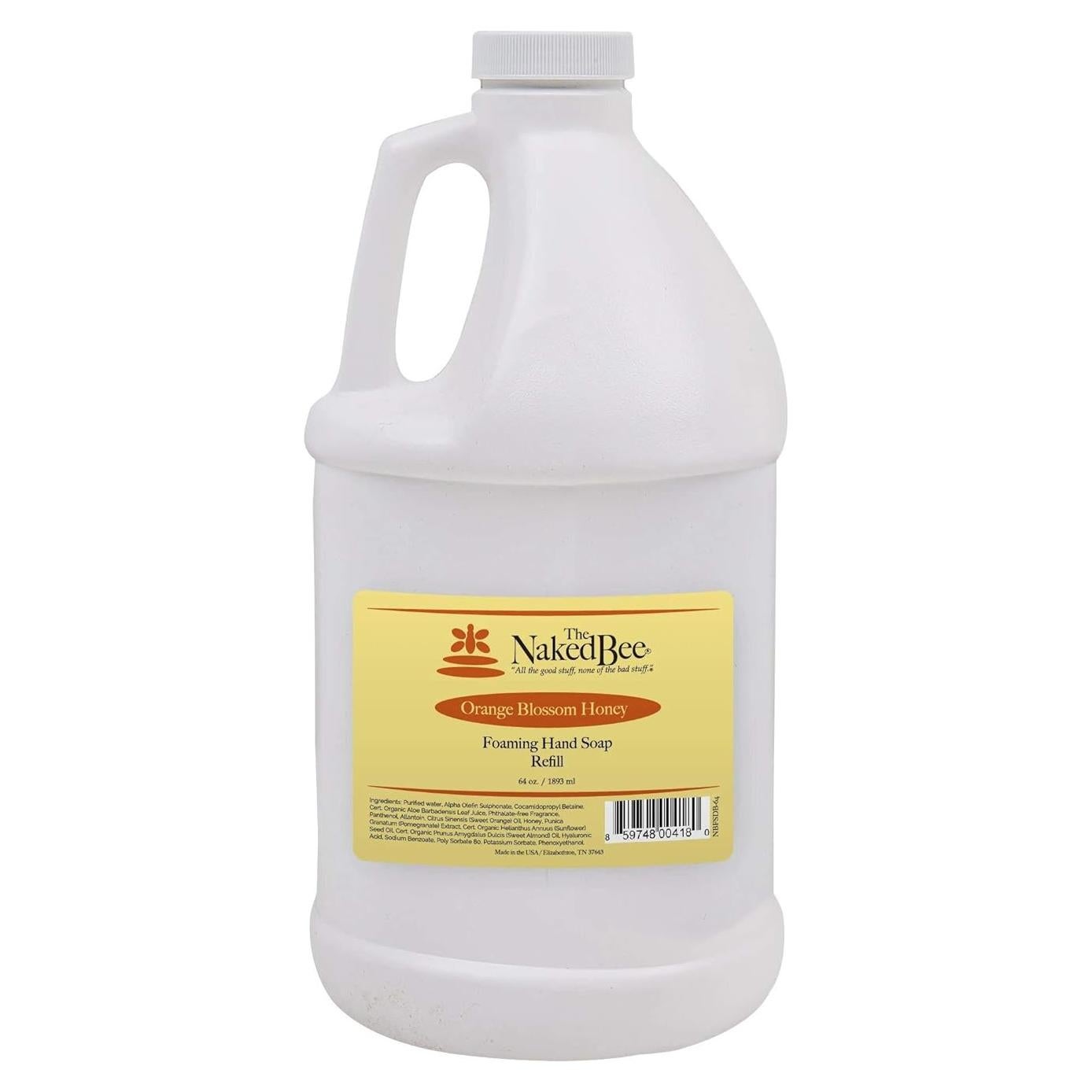 Jabón Espumoso para Manos Naked Bee Miel de Flor de Naranja 1.89kg