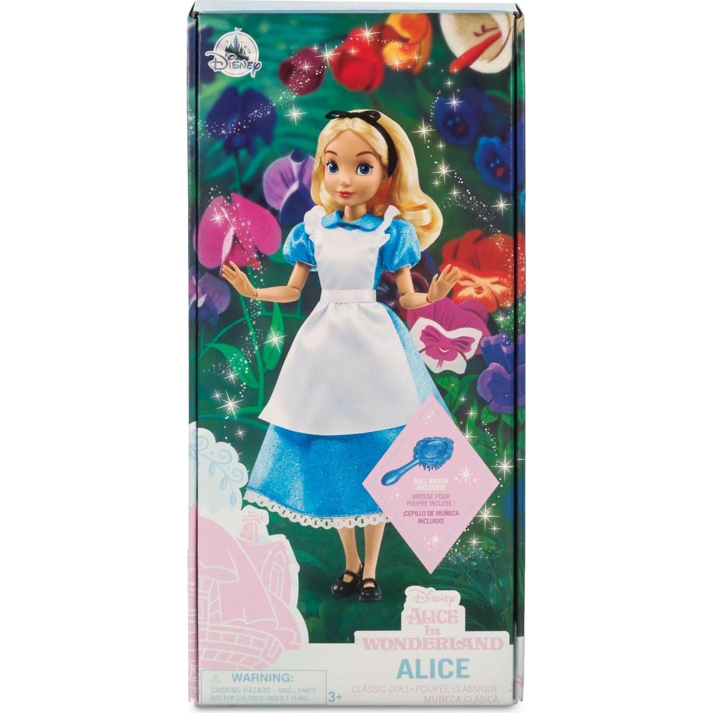 Muñeca Clásica Disney Alicia 28 cm Posable con Cepillo