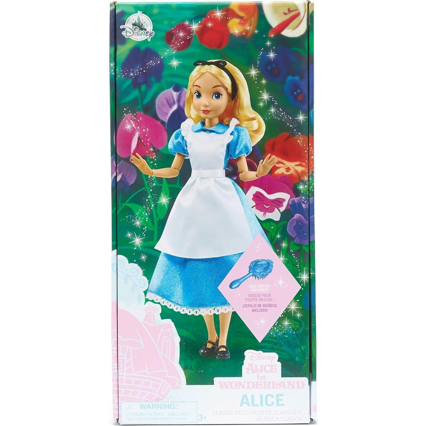 Muñeca Clásica Disney Alicia 28 cm Posable con Cepillo