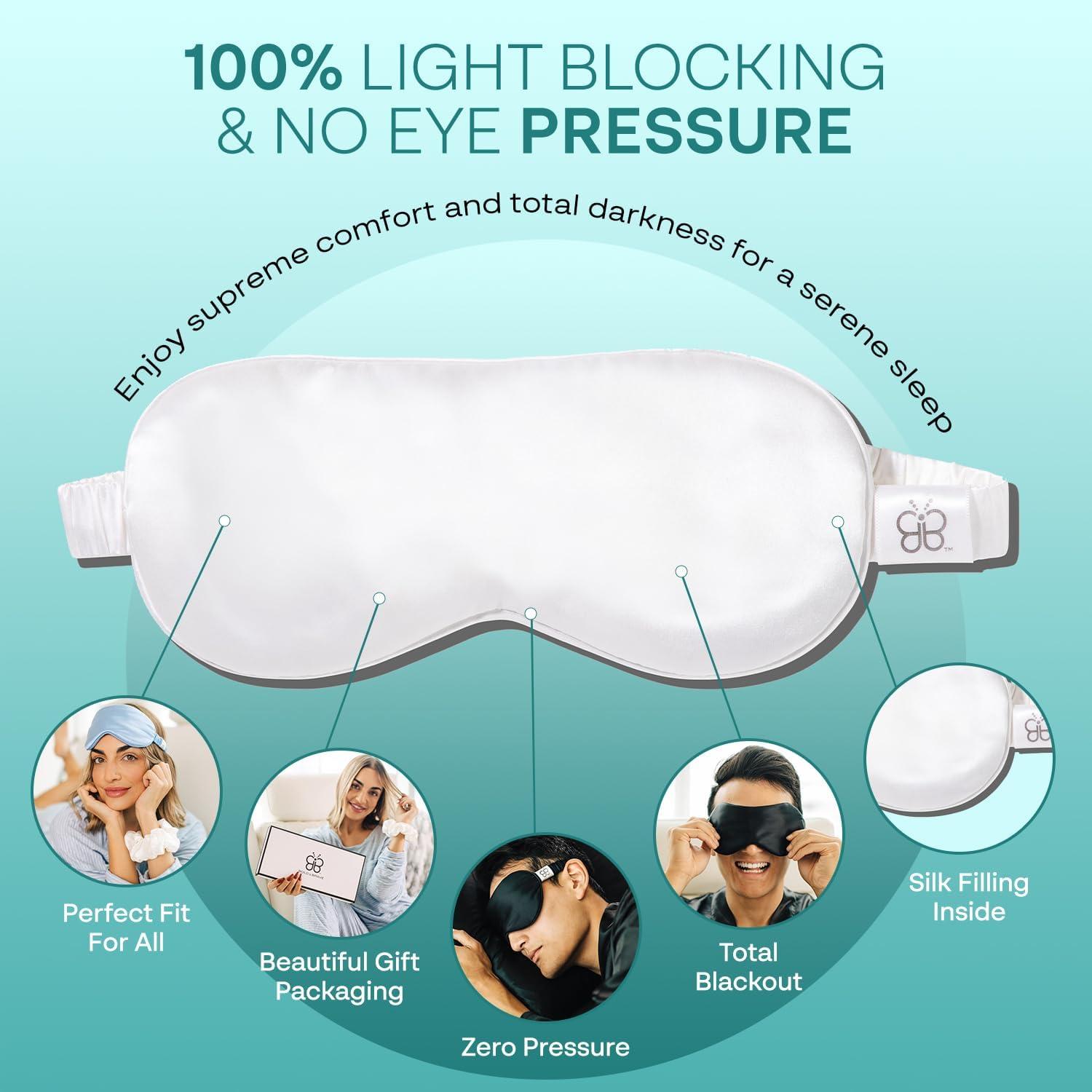 Máscara de Sueño 100% Seda de Morera Bold & Brave - Ligera y Suave