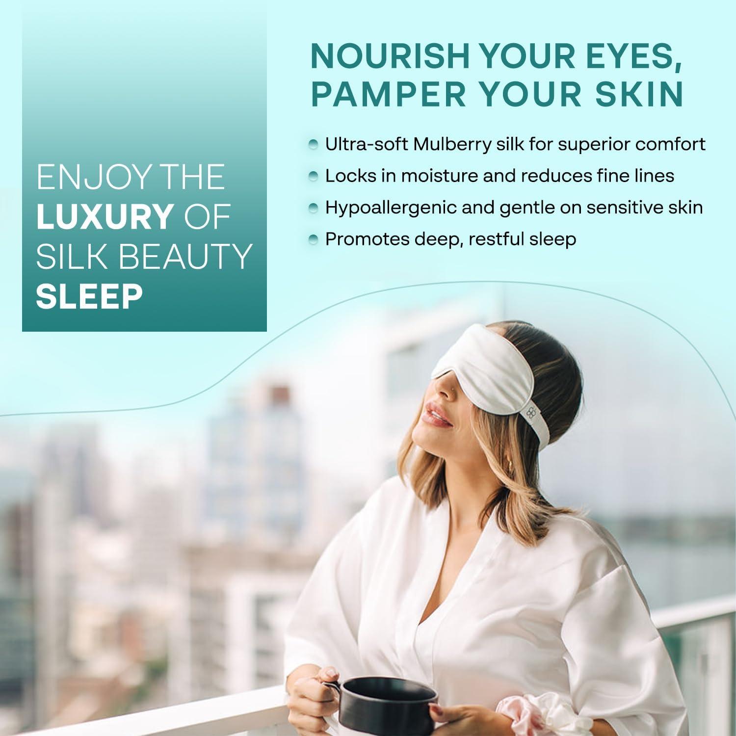 Máscara de Sueño 100% Seda de Morera Bold & Brave - Ligera y Suave