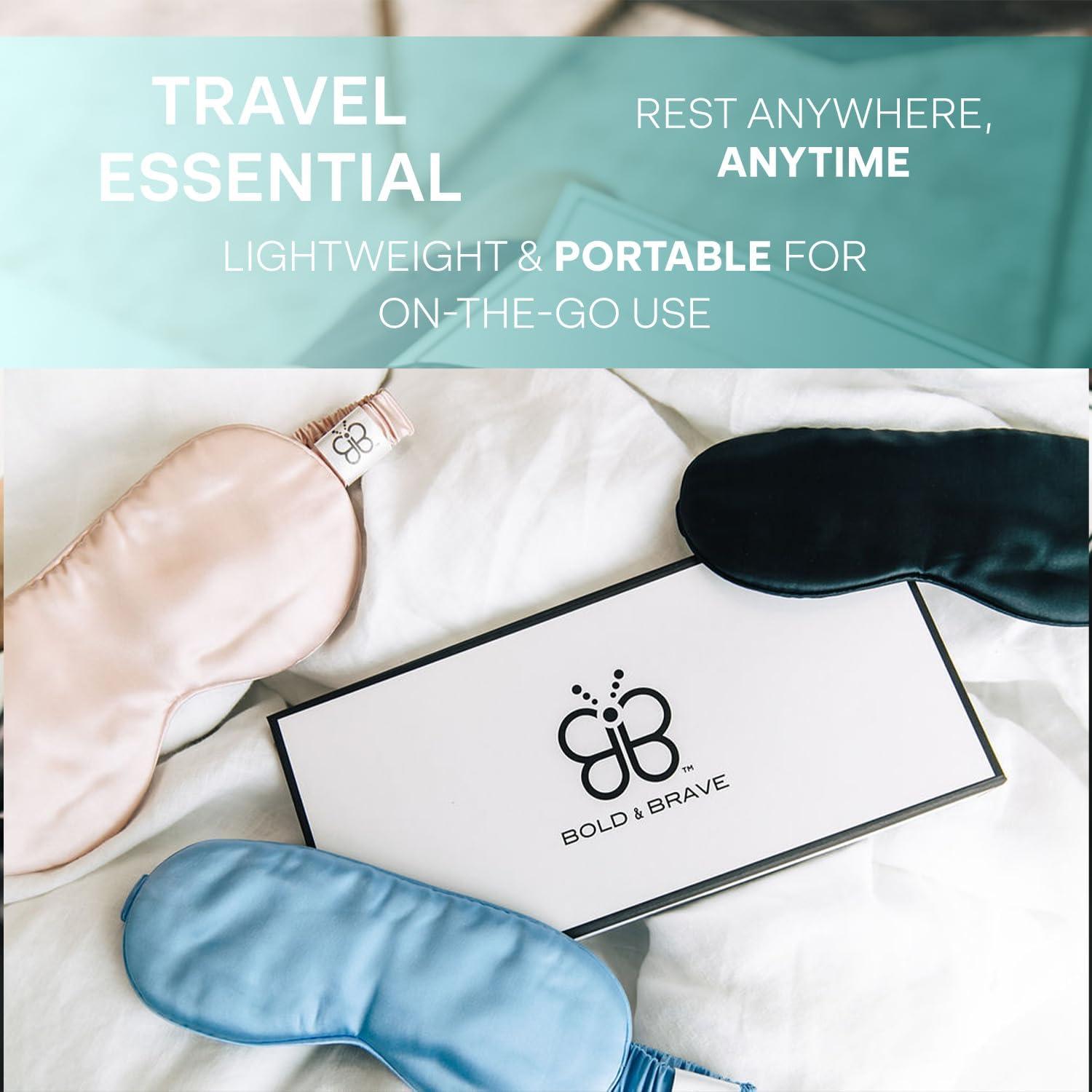 Máscara de Sueño 100% Seda de Morera Bold & Brave - Ligera y Suave