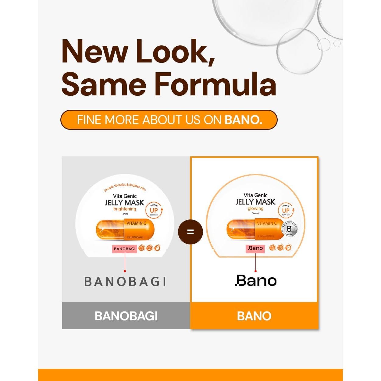 Mascarilla Facial Gelatina BANO 10 Unidades Hidratante Piel Sensible