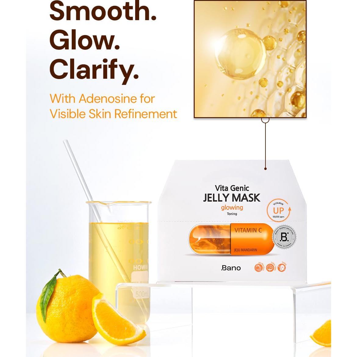 Mascarilla Facial Gelatina BANO 10 Unidades Hidratante Piel Sensible