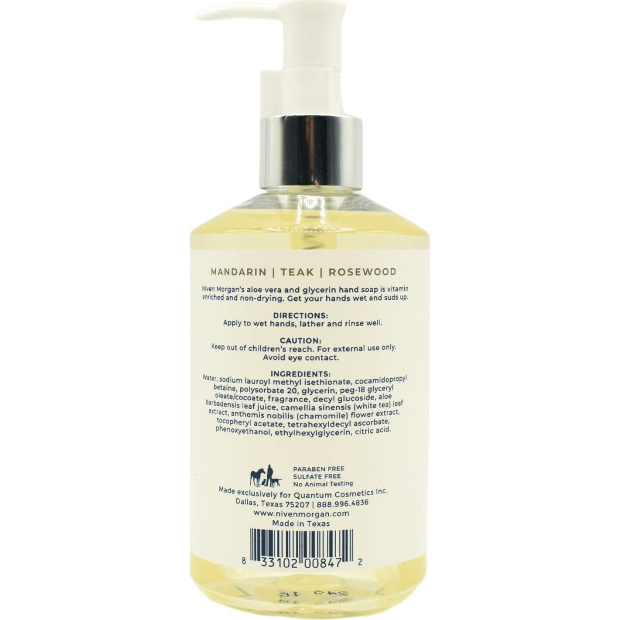 Jabón de Manos Niven Morgan Mandarina 325 ml con Aloe Vera