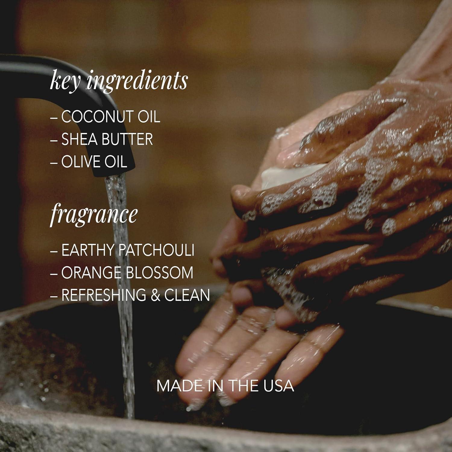 Jabón Vegano Naqee de Pachulí y Naranja - Paquete de 3