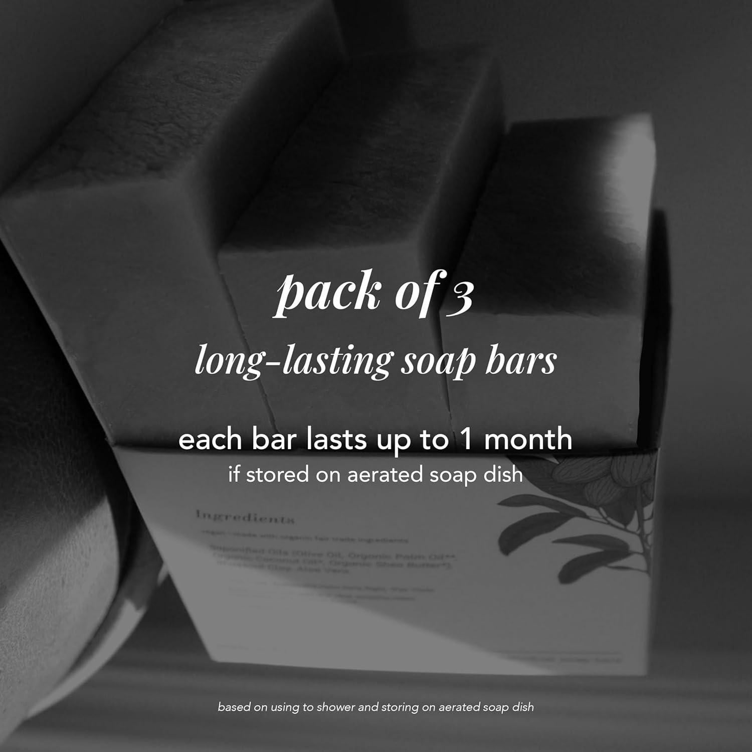 Jabón Vegano Naqee de Pachulí y Naranja - Paquete de 3