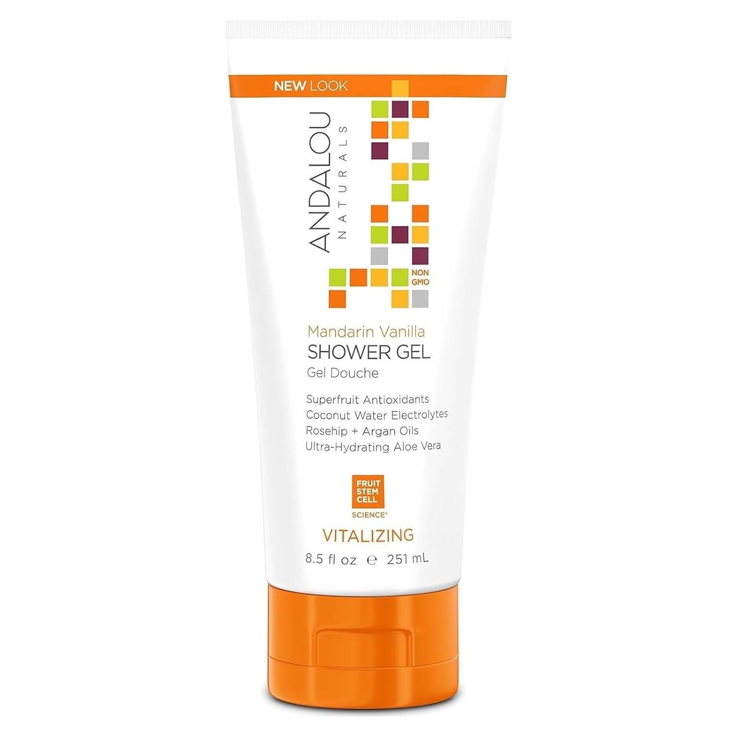 Gel de Ducha Vitalizante Andalou Naturals 240 ml Mandarina Vainilla