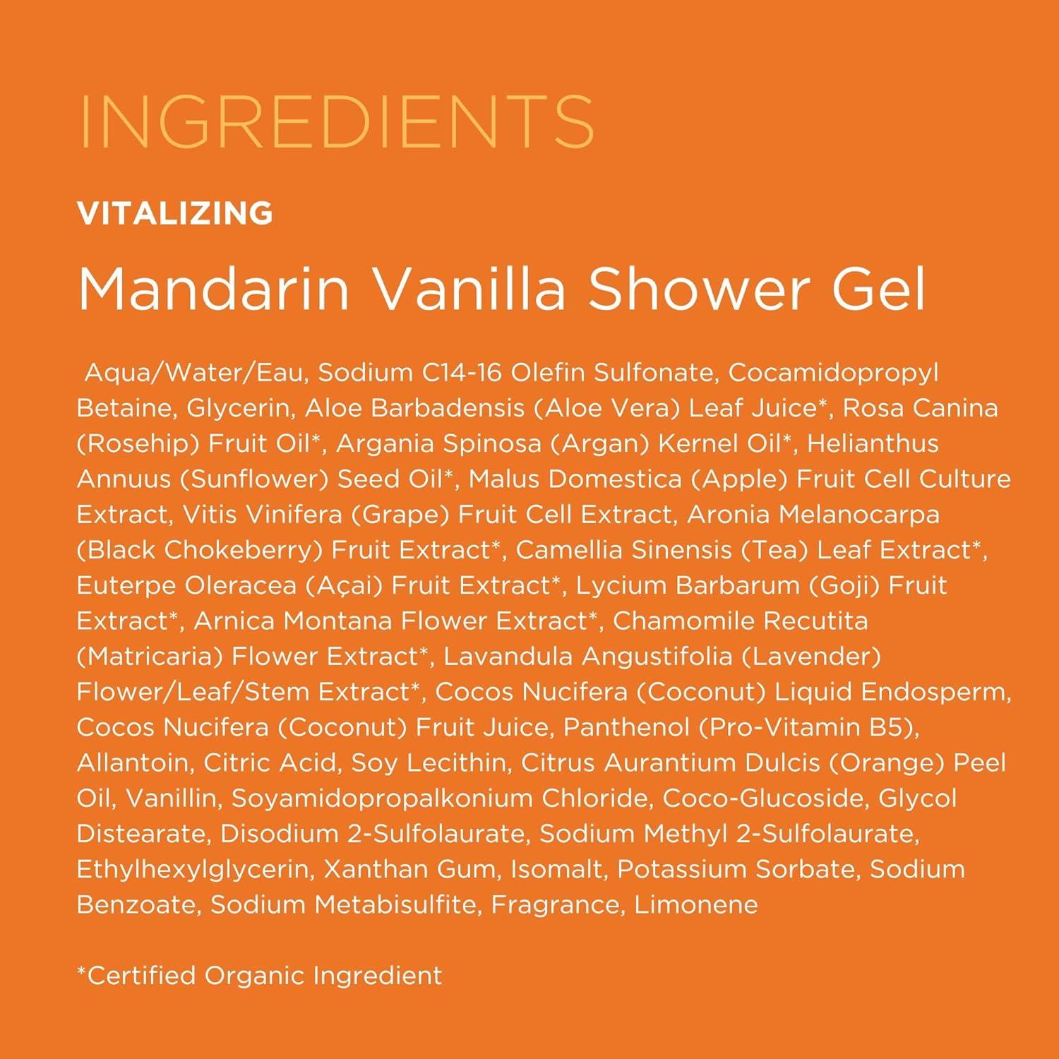 Gel de Ducha Vitalizante Andalou Naturals 240 ml Mandarina Vainilla